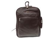 Chocolate Backpack w Secure Laptop Pocket in Leather