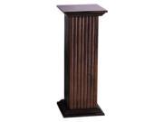 Fluted Square Pedestal in Cherry Finish 12 in. Square x 30 in. H