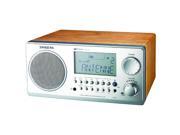 Digital Am FM Stereo System w LCD Alarm Clock Walnut