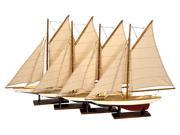 Mini Pond Model Yachts Set of 4