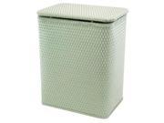 Wicker Hamper w Wicker Lid Interior Bag White