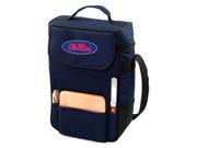 Duet Digital Print Wine and Cheese Tote in Navy University of Mississippi Rebels