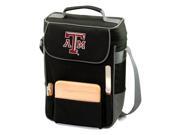 Duet Embroidered Wine and Cheese Tote in Black Grey Texas A M Aggies
