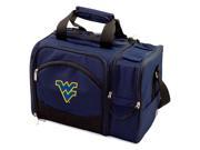 Malibu Embroidered Tote in Navy West Virginia University Mountaineers