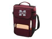 Duet Digital Print Wine and Cheese Tote in Burgundy Mississippi State Bulldogs