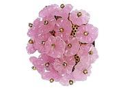 Knob Flower Beads Opaque Pink