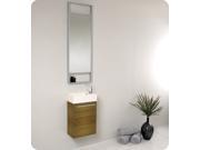 Pulito Small Modern Bathroom Vanity w Tall Mirror in Zebra