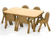 7 Pc Dining Set in Natural