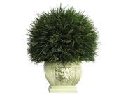 Potted Grass with White Vase Indoor Outdoor