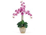 Triple Phalaenopsis Silk Orchid Flower Arrangement