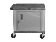 Tuffy 24 in. Cart w Steel Cabinet in Gray Nickel