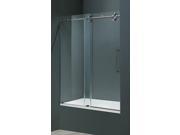 60 in. Frameless Tub Door in. Clear Glass