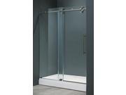 60 in. Frameless Shower Door in Stainless Steel Hardware