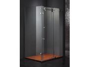 36 in. x 48 in. Shower Glass Enclosure Stainless Steel Hardware