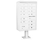 Cluster Box Unit w 13 B Size Doors in White