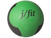 12 lbs. Premium Rubberized Medicine Ball in Green Black