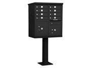 Cluster Box Unit w 8 A Size Doors in Black