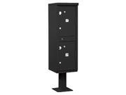 Outdoor Parcel Locker w 2 Compartments in Black