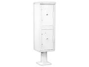 Outdoor Parcel Locker w 2 Compartments in White