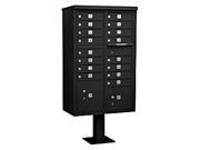 Cluster Box Unit w 16 A Size Doors in Black