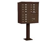 Cluster Box Unit w 12 A Size Doors in Bronze