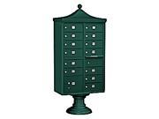 Regency Decorative Cluster Box Unit w 13 B Size Doors in Green