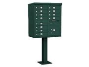 Cluster Box Unit w 12 A Size Doors in Green