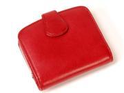 Ultimo Framed Leather Coin Wallet with I.D. Window Flap Red