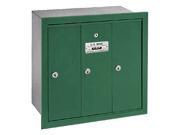 3 Door Vertical Mailbox in Green