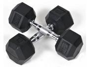 12 lbs. Rubber Coated Hex Dumbbell Set of 2