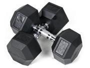 35 lbs. Rubber Coated Hex Dumbbell Set of 2