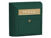 Modern Mailbox in Green w Plain Door
