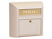Modern Mailbox in Beige w Plain Door