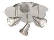 Vaxcel 3L Line Voltage Ceiling Light Satin Nickel SP34124SN