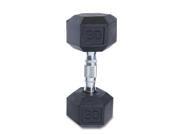 CAP Barbell Rubber Coated Hex Dumbbell w Contoured Chrome Handle 3.58 in. L x 4.13 in. W x 10.71 in. H 10 lbs.