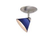 Vaxcel Milano Single Ceiling Light SN w Blue Glass ML CCD003SN