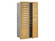 Mailbox w 20 MB1 Doors and 2 Parcel in Gold Front Loading USPS Access