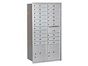Mailbox w 20 MB1 Doors and 2 Parcel in Aluminum Rear Loading Private Access