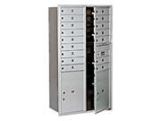 Mailbox w 16 MB1 Doors and 2 Parcel in Aluminum Front Loading USPS Access