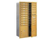 Mailbox w 18 MB1 Doors and 2 Parcel in Gold Front Loading Private Access