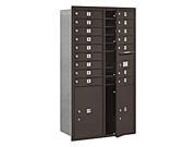 Mailbox w 16 MB1 Doors and 2 Parcel in Bronze Front Loading Private Access