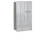 Mailbox w 18 MB1 Doors and 2 Parcel in Aluminum Rear Loading Private Access