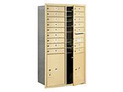 Mailbox w 16 MB1 Doors and 2 Parcel in Sandstone Front Loading USPS Access