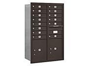 Mailbox w 14 MB1 Doors and 2 Parcel in Bronze Rear Loading Private Access