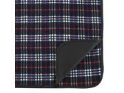 Outdoor Picnic Blanket with Waterproof Backing in Blue Plaid Red Plaid