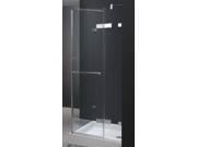 32 in. Frameless Clear Glass Shower Enclosure w Base