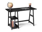 Trestle Desk in Black Finish