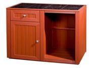 Outdoor Kitchen Server w Storage Cabinet Deep Red