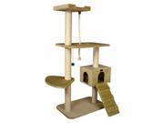 Cat Tree with Pressed Wood in Beige