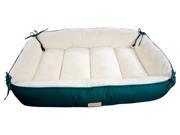 Large Dog Bed in Laurel Green Ivory Large